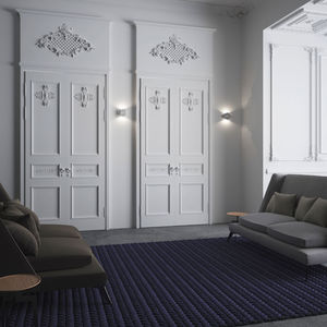 applique moderna / in acciaio / LED / rettangolare