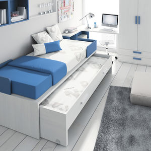 letto singolo / estraibile / moderno / in melamminico