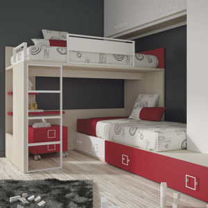 letto singolo / a castello ad angolo / moderno / in melamminico