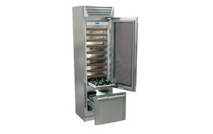 cantinetta professionale / in acciaio inox / vetrata