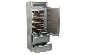 cantinetta professionale / in acciaio inox / vetrata