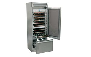 cantinetta professionale / in acciaio inox / vetrata