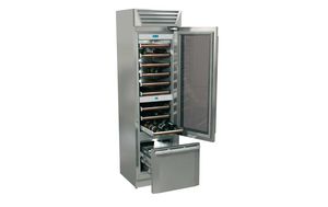 cantinetta professionale / in acciaio inox / vetrata