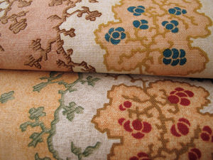 tessuto da tappezzeria / a fiori / in cotone / in lino