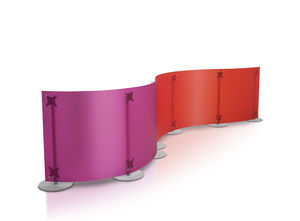 divisorio per ufficio a pavimento / in plastica / design