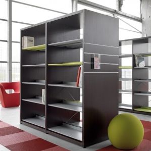 scaffale moderno / in legno / per biblioteca / contract