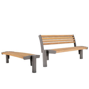 panca pubblica / moderna / in legno / in alluminio