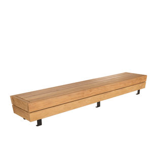panca pubblica / moderna / in legno / in acciaio inossidabile