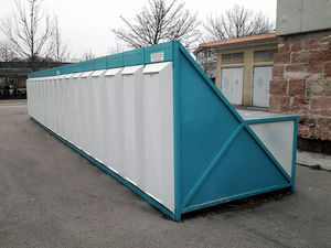 pensilina per biciclette sicura