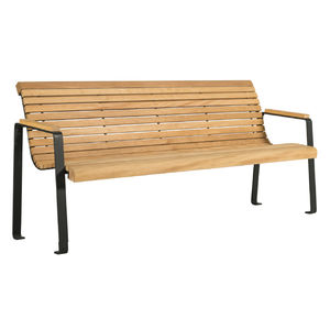 panca pubblica / classica / in legno / in acciaio
