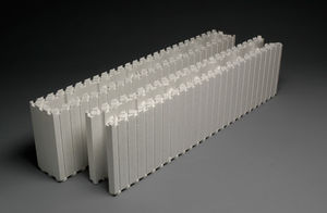 blocco cassero in polistirene espanso PSE / per muro esterno o interno / isolante / parafiamma
