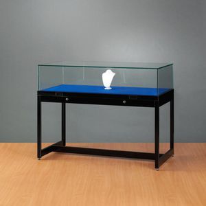 vetrina moderna / su piedistallo / in vetro / alluminio