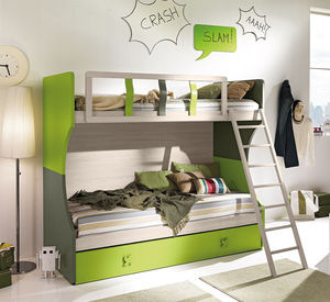 letto singolo / a castello / moderno / in legno