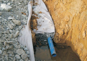 geotessile non-tessuto / in polipropilene / per drenaggio