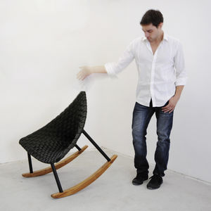 sedia moderna / in nylon / in legno / in pelle