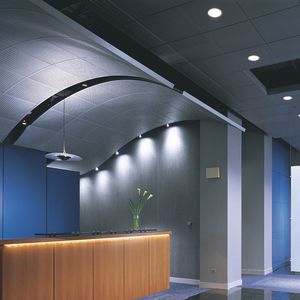 controsoffitto in fibra minerale / in pannelli / decorativo / curvo