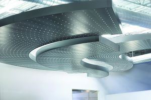pannello acustico in metallo / per controsoffitto / perforato