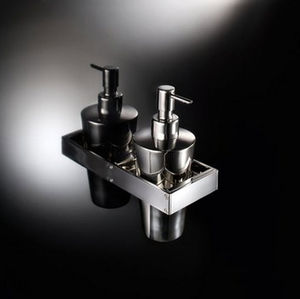 distributore di sapone da parete / in ottone / in acciaio inossidabile / manuale