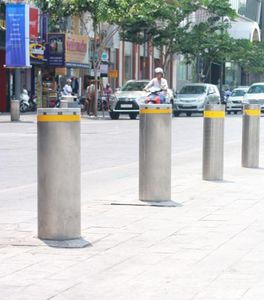 colonna di controllo accessi / in metallo / fissa / a scomparsa