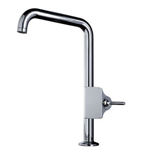 miscelatore in metallo cromato / da cucina / 1 foro / a becco orientabile