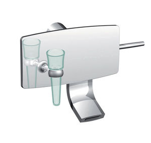 miscelatore per lavabo / da parete / in metallo cromato / da bagno