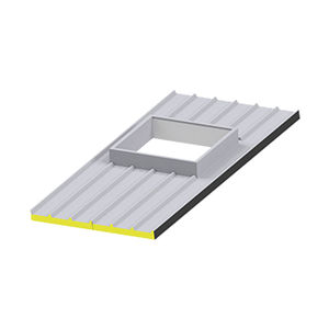 pannello sandwich per tetto / bifacciale metallico / anima in poliisocianurato PIR
