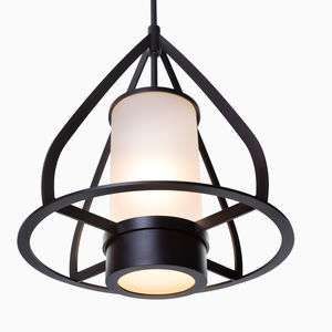 lampada a sospensione / moderna / in metallo / in vetro smerigliato