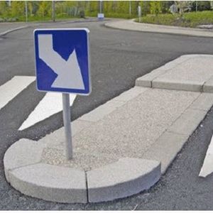 bordura per marciapiede / in pietra ricostituita / curva