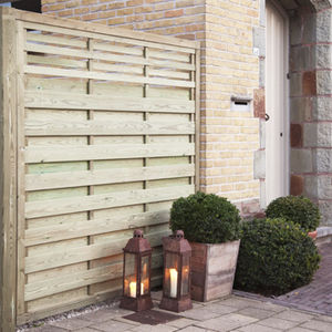 recinzione da giardino / a lamelle / in pino