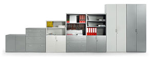 armadio classificatore basso / alto / in metallo / con sportello battente