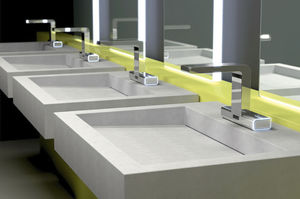 miscelatore per lavabo / in ottone cromato / elettronico / da bagno