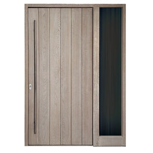 porta d'ingresso / battente / a bilico / in legno massiccio
