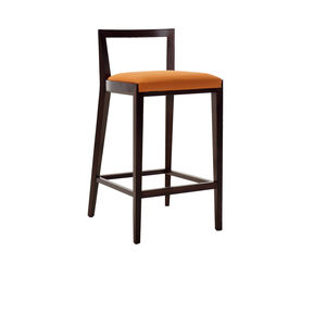 sedia alta moderna / in tessuto / in legno / imbottita