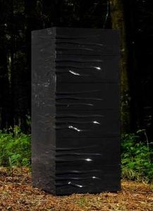 cassettiera design originale / in legno / nera