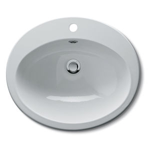 lavabo da incasso / ovale / in ceramica / classico