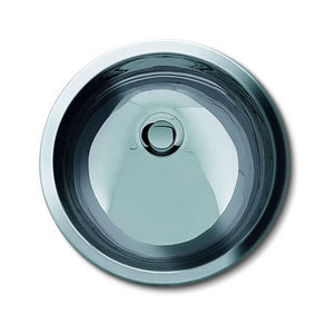 lavabo da incasso / tondo / in acciaio inox / moderno