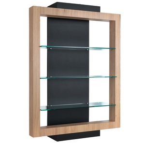 espositore multiuso / in legno / in vetro / retroilluminato