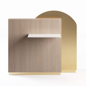 banco reception in legno / per parrucchiere