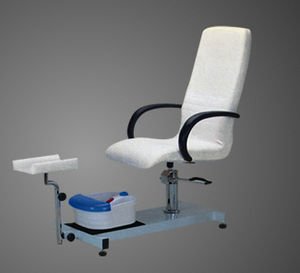 poltrona per pedicure / moderna / in acciaio inox / con poggiapiedi