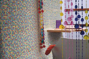 mosaico da interno / da pavimento / in vetro / lucidato