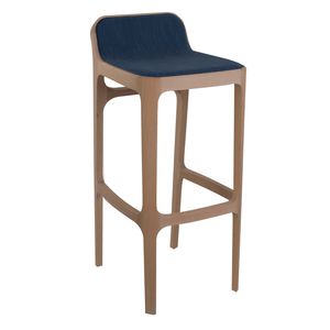 sgabello da bar moderno / in faggio / in rattan / in tessuto