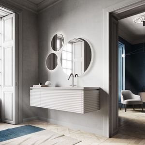 bagno moderno / in legno / in composito / laccato