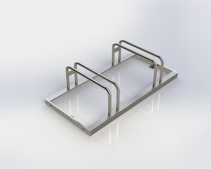 rastrelliera per biciclette in acciaio / in acciaio galvanizzato / in acciaio zincato / in acciaio con rivestimento a polvere
