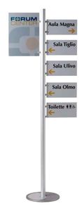 pannello segnaletico in alluminio / a doppia faccia / di orientamento