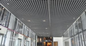 controsoffitto in alluminio / in pannelli / acustico / con griglia