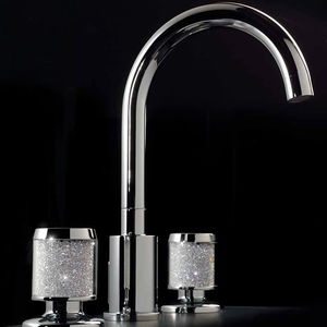 miscelatore per lavabo / in metallo / in cristallo swarovski® / da bagno
