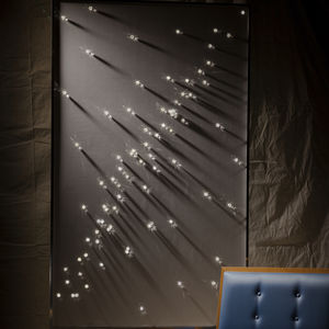 applique moderna / in cristallo / LED / su misura