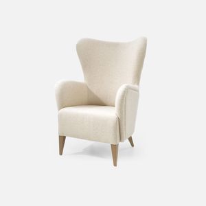 poltrona bergère / classica / in tessuto / a orecchioni