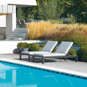 lettino prendisole moderno / in alluminio / in Sunbrella® / da giardino