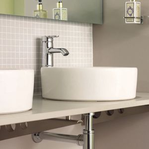 piano lavabo doppio / in quarzo / in materiale composito / ad uso professionale